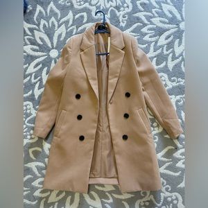 Boohoo camel coat